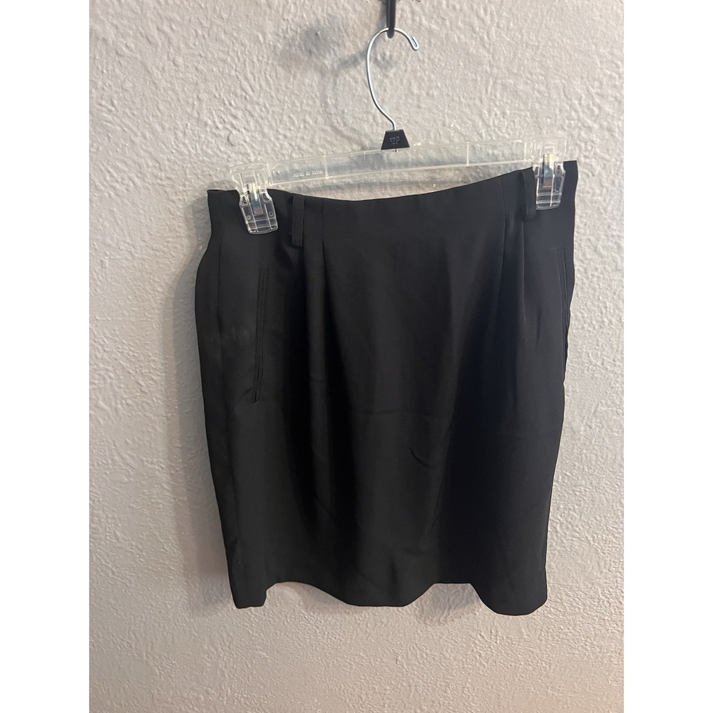 Women's Vintage The Limited Pleated Black Skirt Size 8